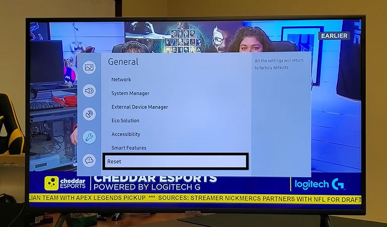 Click on Reset Click on Reset