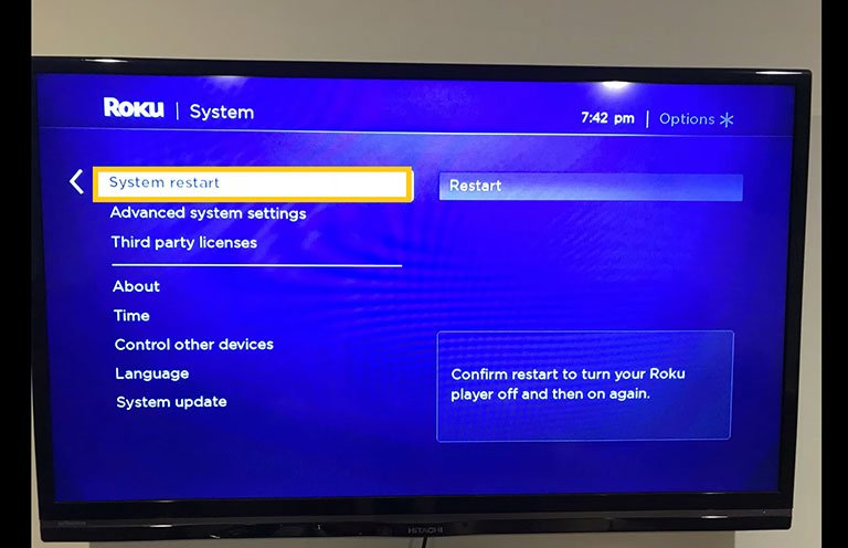 Click on System Reset Click on System Reset