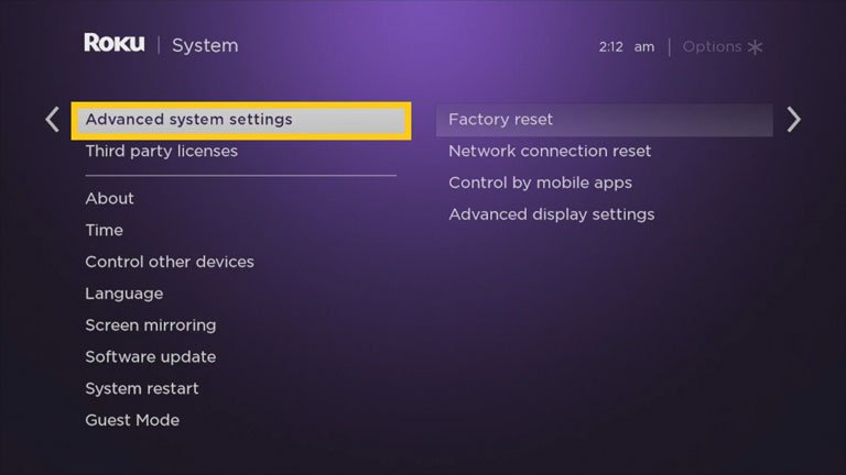 Go to Advance System Settings