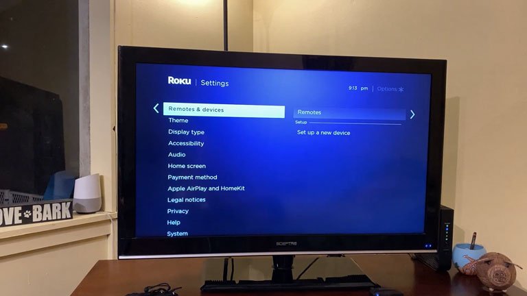 Select remote & devices under settings Select remote & devices under settings