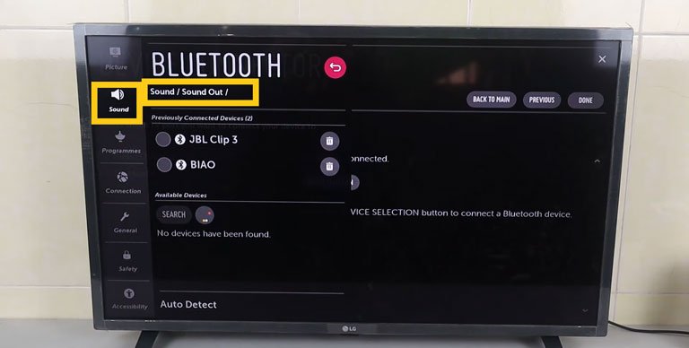 Go to the Sound Option and then Sount out