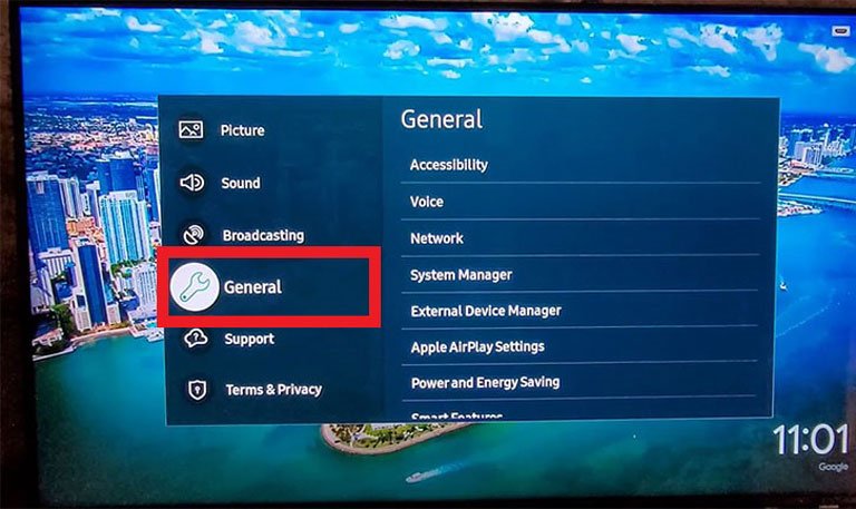 Open the General Menu Open the General Menu