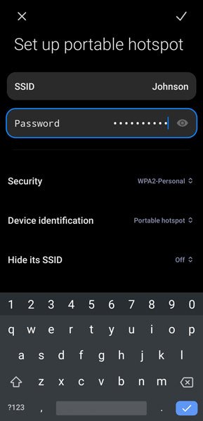 Set up your Hotspot Password Set up your Hotspot Password