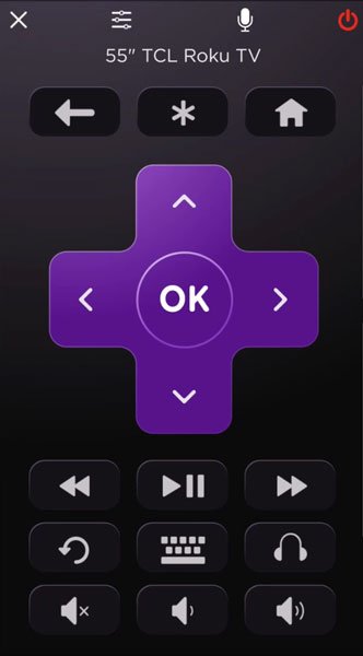 Roku App buttons Roku App buttons