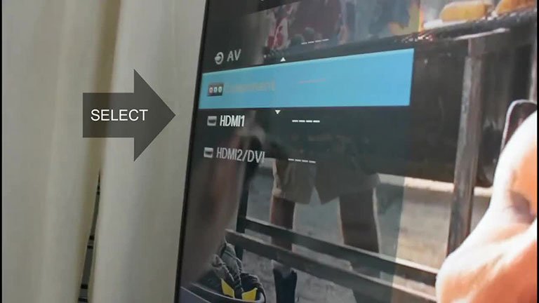 Change the Source Using the Control Stick Change the Source Using the Control Stick