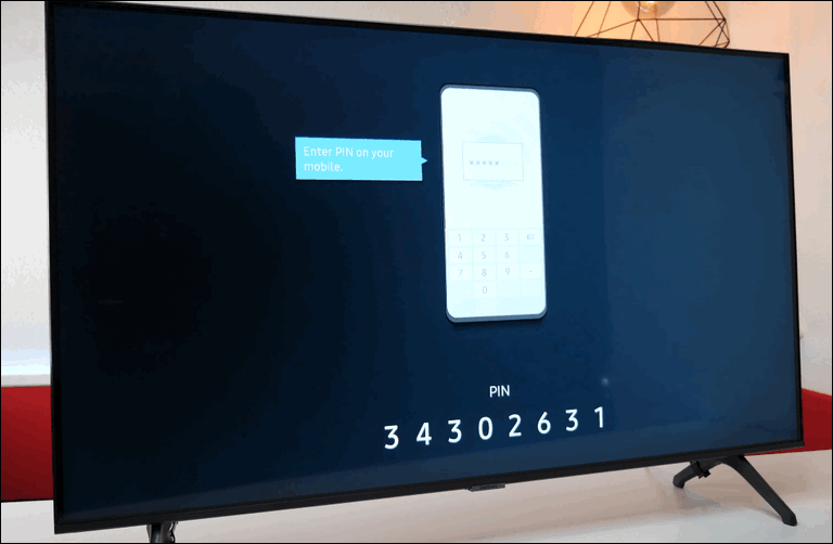 The PIN Appearing on the TV Screen The PIN Appearing on the TV Screen
