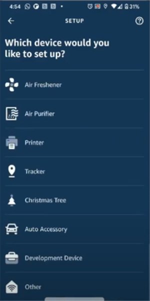 Alexa App - Add Other Device