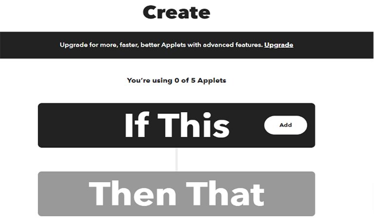 IFTTT Create Applet