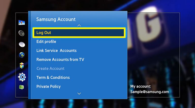Log Out Your Samsung Account Log Out Your Samsung Account