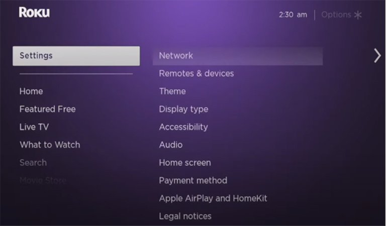 Roku Network Settings Roku Network Settings