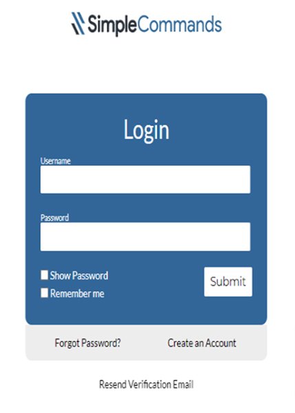 SimpleCommands Login