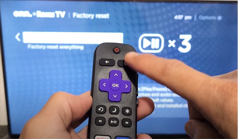 Click Home Button on Roku TV Remote