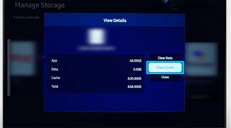 Samsung TV - Clear Cache