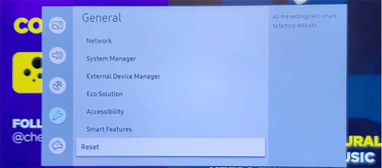 Samsung TV Reset