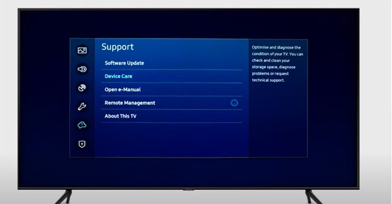 Samsung TV Support - Device Care