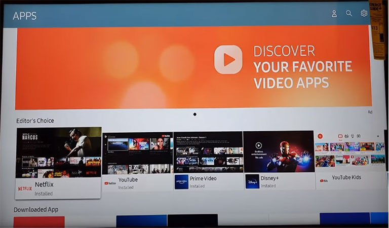 Samsung TV Apps List