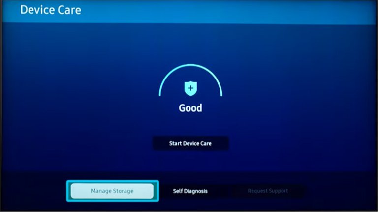 Samsung TV Manage Storage