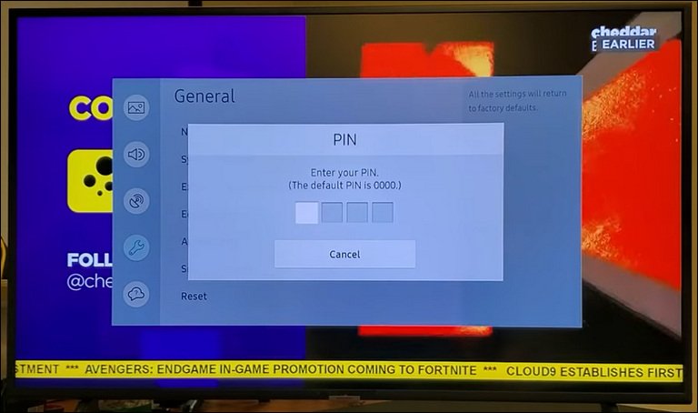 Enter Samsung TV PIN Enter Samsung TV PIN
