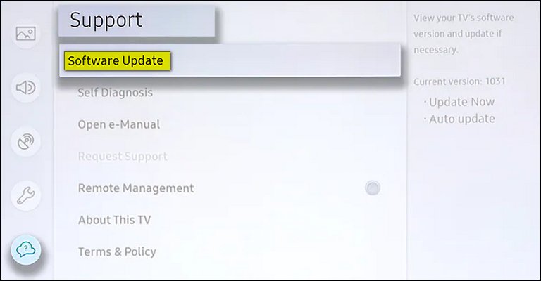 Update the Samsung TV Software Update the Samsung TV Software