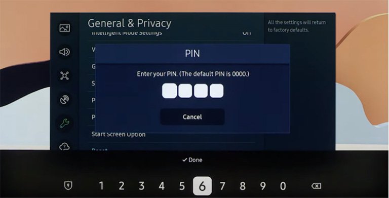 Enter Samsung TV Pin Enter Samsung TV Pin