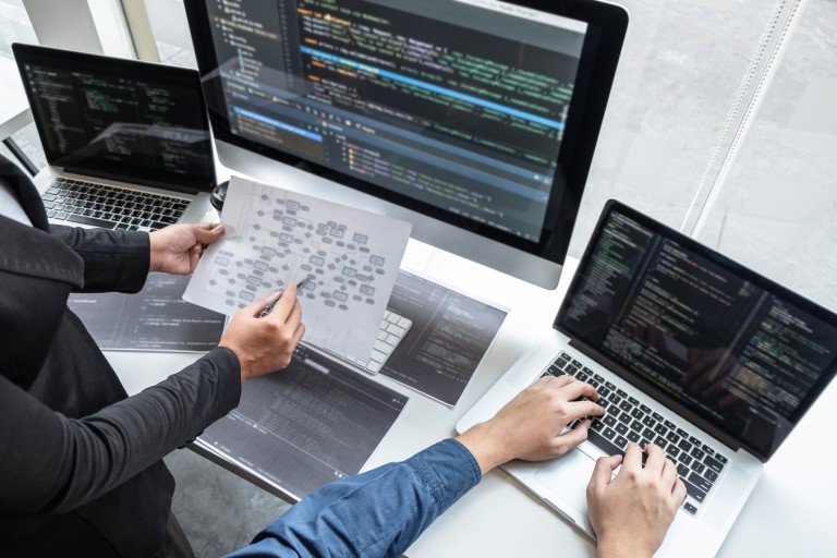 Programmers Working on a Project